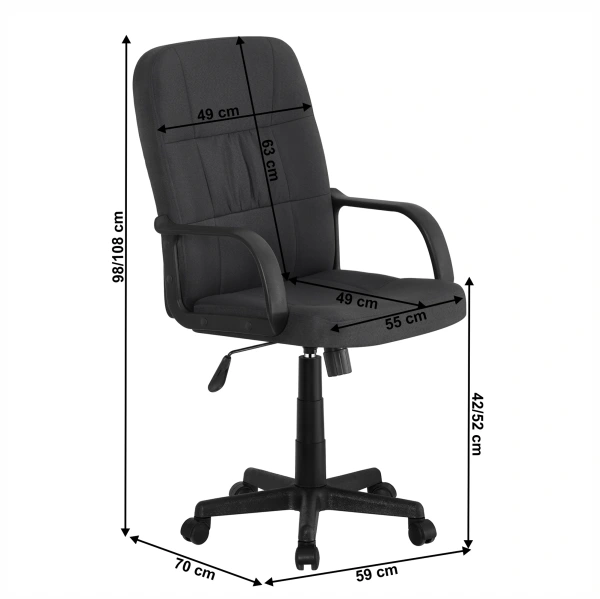 Kancelárske kreslo, čierna, KERET 5
