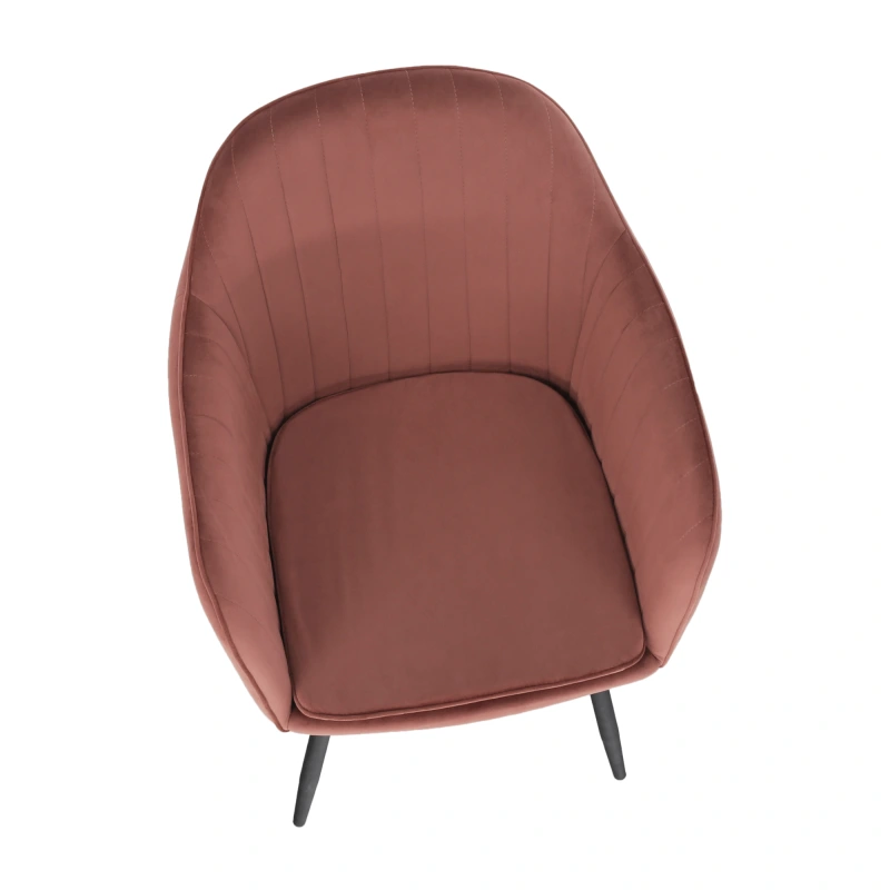 Dizajnové kreslo, ružovohnedá Velvet látka, ZIRKON 5