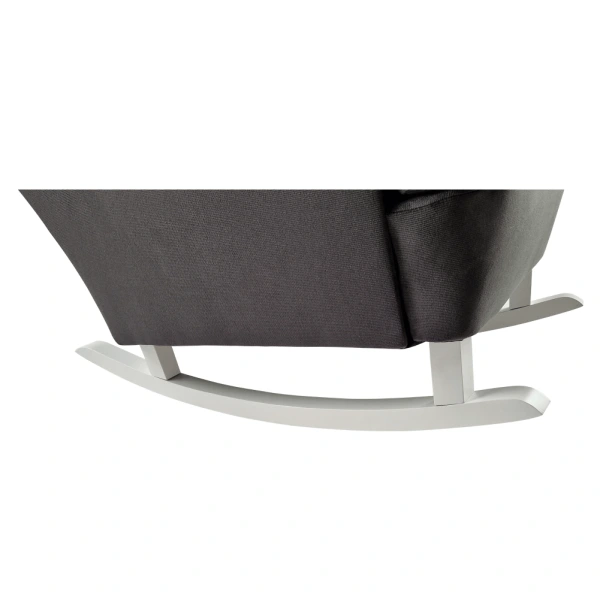 Hojdacie kreslo ušiak, tmavosivá/biela, TEJA 9