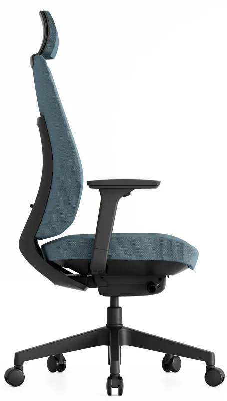 OFFICE MORE Kancelárska stolička K50 BLACK modrá