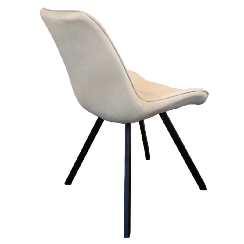 Jedálenská stolička, béžová Velvet látka/čierna, SAMIRA 7