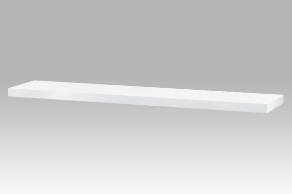 Polička nástenná 120 cm, MDF, biely mat, baleno v ochranej fólii - P-002 WT2