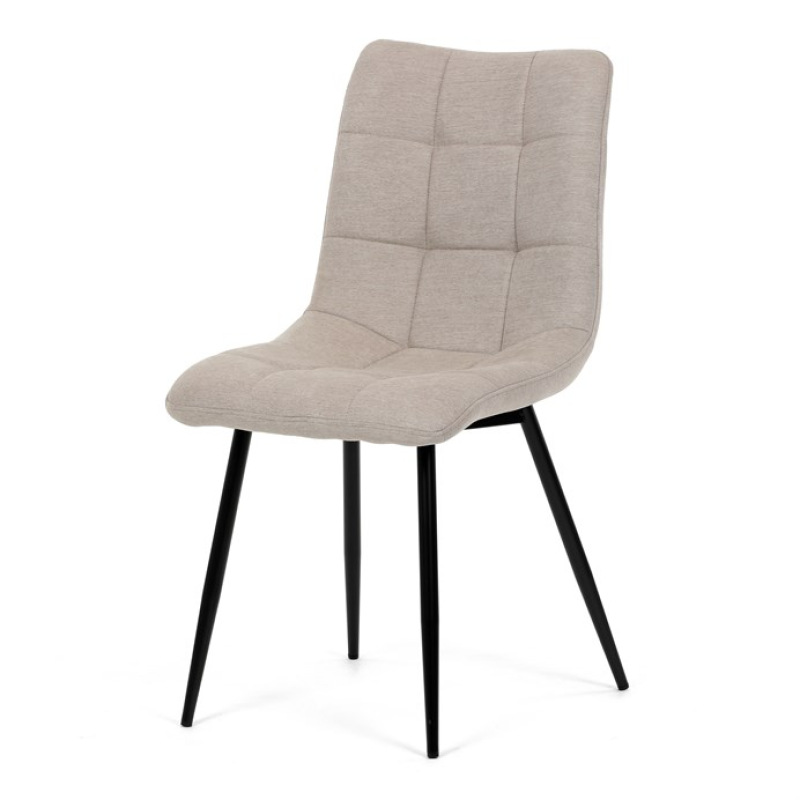 Židle jídelní DCL-193 CAP2, cappucino látka, černé kovové nohy 2