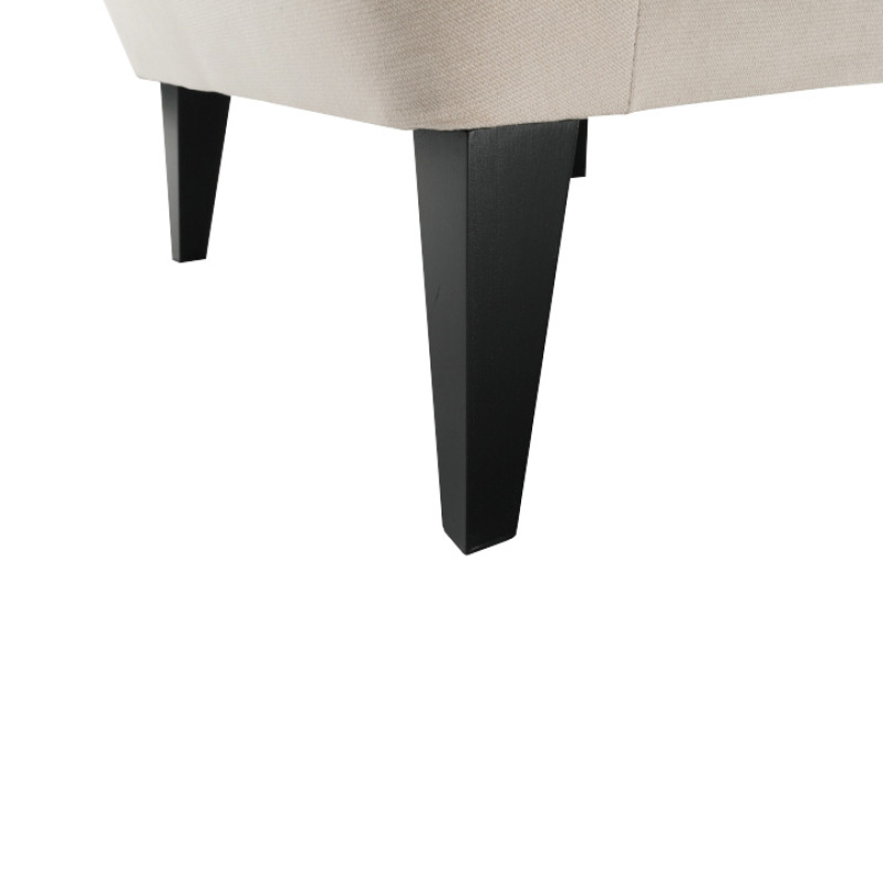 Kreslo-ušiak, krémová/čierna, RODEZA 6