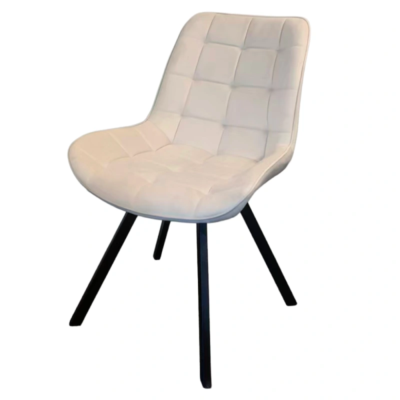 Jedálenská stolička, béžová Velvet látka/čierna, SAMIRA 2