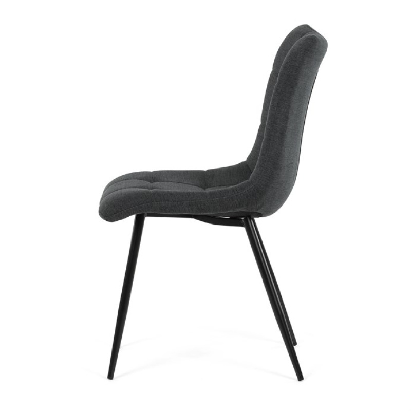 Židle jídelní DCL-193 GREY2, šedá látka, černé kovové nohy 4