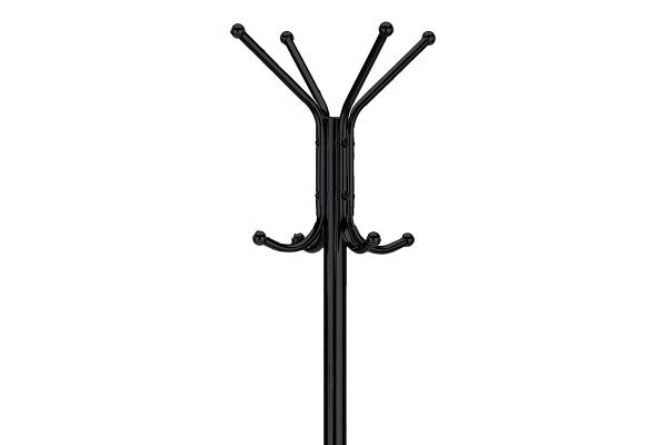 Autronic - Vešiak stojanový, výška 182 cm, kovová konštrukcia, čierny matný lak, nosnosť 10 kg - 800