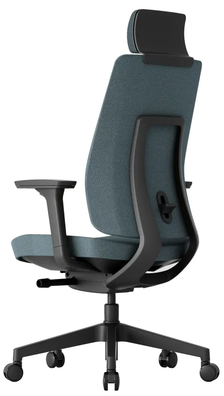 OFFICE MORE Kancelárska stolička K50 BLACK modrá