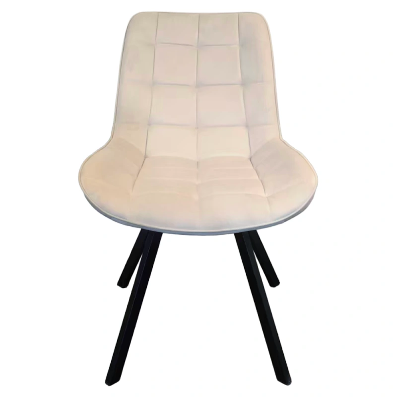 Jedálenská stolička, béžová Velvet látka/čierna, SAMIRA 3