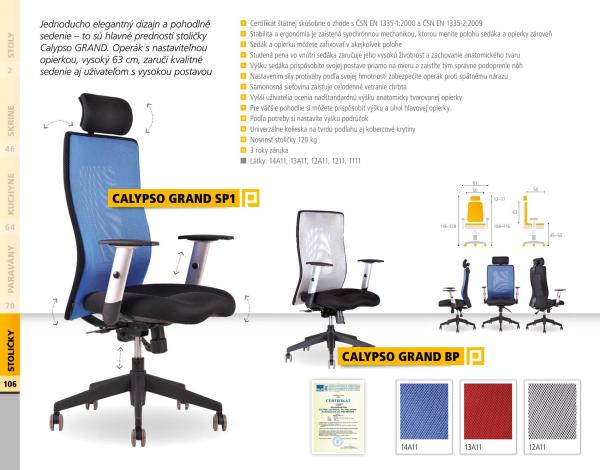 OFFICE PRO Kancelárska stolička CALYPSO GRAND SP1 hnedá