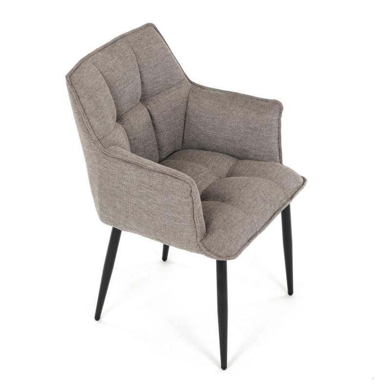 Jídelní židle, béžová, hladká látka, DCH-J2139 LAN2 12