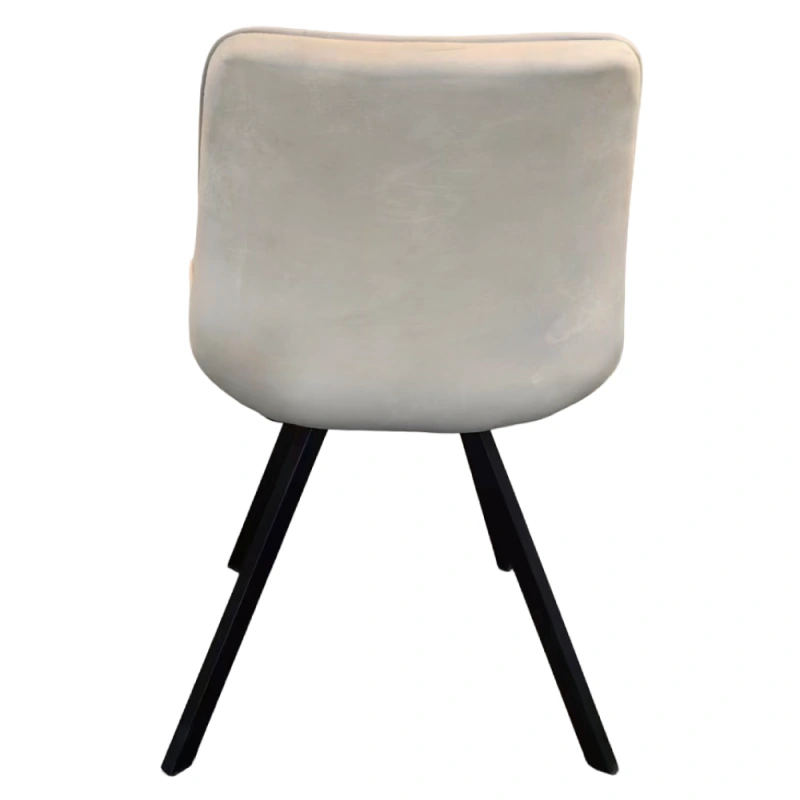 Jedálenská stolička, béžová Velvet látka/čierna, SAMIRA 1