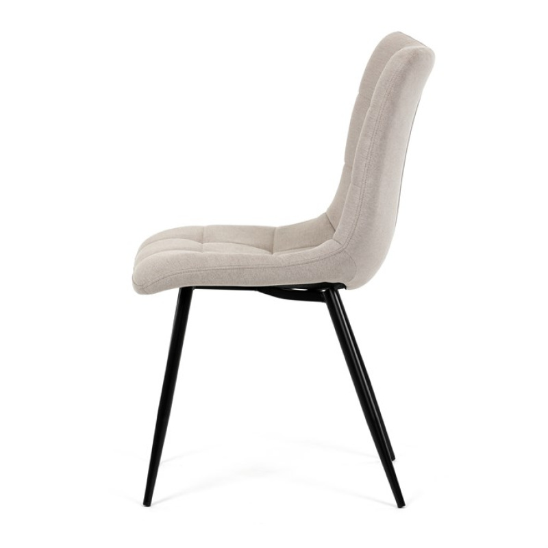 Židle jídelní DCL-193 CAP2, cappucino látka, černé kovové nohy 4