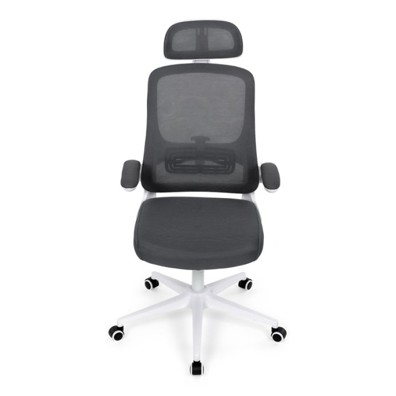 Kancelářská židle, houpací mechanismus, šedá síťovina, KA-Q843 GREY 13