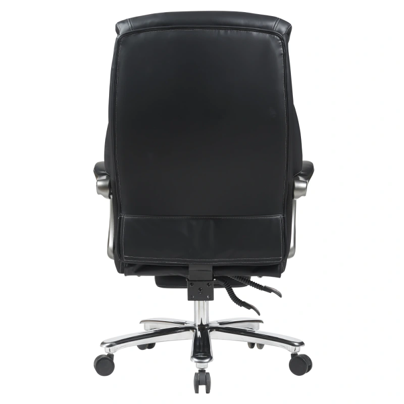 Kancelárske kreslo, čierna ekokoža/chróm, nosnosť 150 kg, URIEN 4