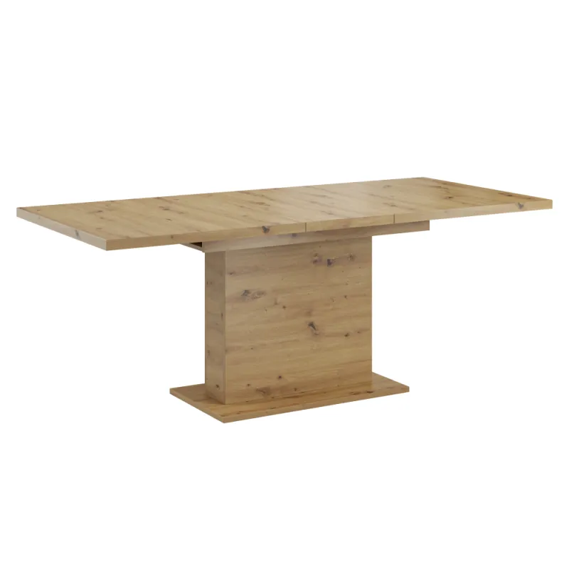 Jedálenský rozkladací stôl, dub artisan, 160-200x90 cm, BOBA