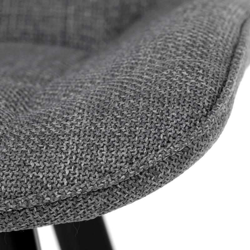 Jedálenská stolička HC-465 GREY2 šedá látka, nohy čierny kov