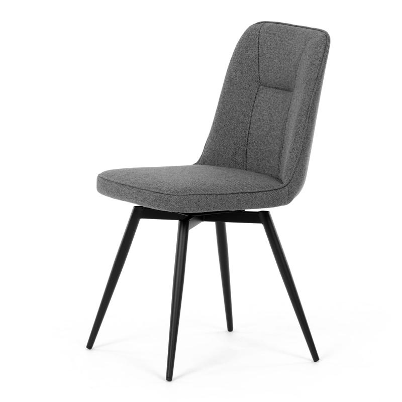 Jídelní židle, šedá, hladká látka, DCL-V2052 GREY2 2