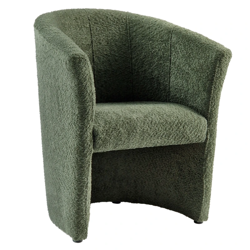 Klubové kreslo, zelená látka Coral, CUBA