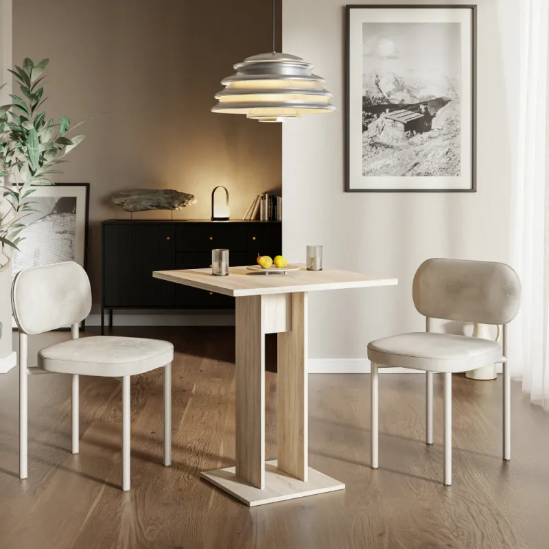 Jedálenský stôl, dub sonoma, 67,5x67,5 cm, EVERET