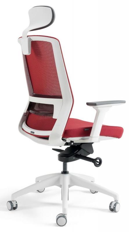 BESTUHL Kancelárska stolička J17 WHITE SP červená