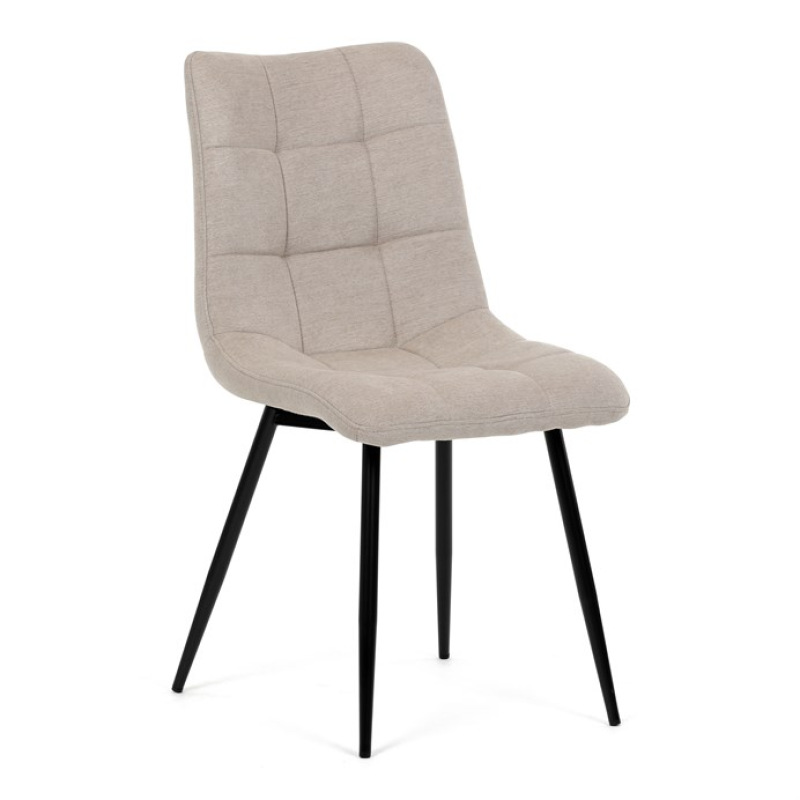 Židle jídelní DCL-193 CAP2, cappucino látka, černé kovové nohy 12