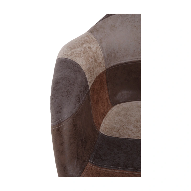 Dizajnové kreslo, patchwork/buk, TERST 5