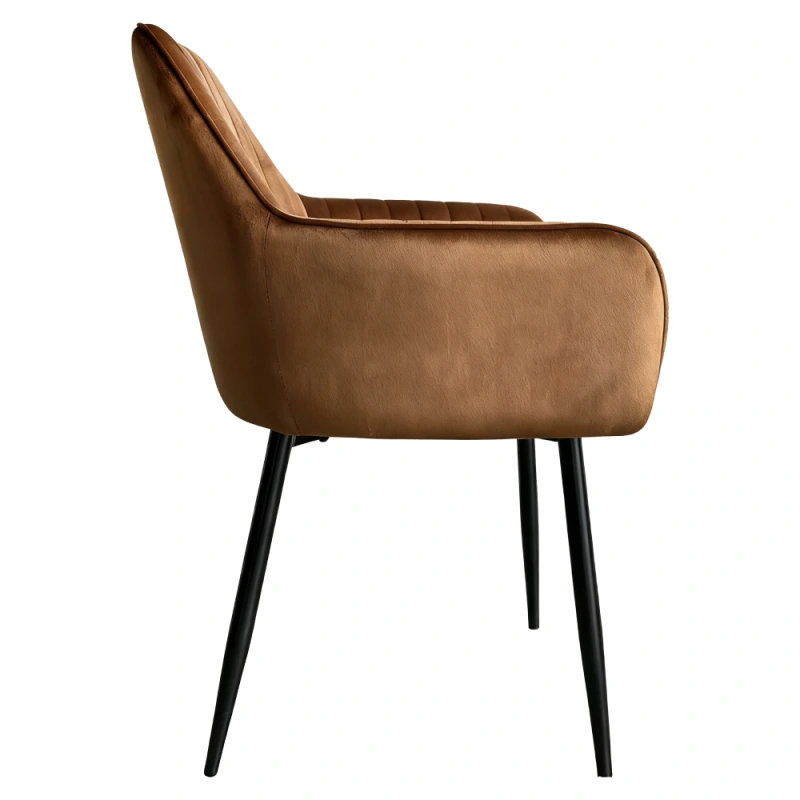 Jedálenské kreslo, hnedá Velvet látka/čierna, ZIRKOS NEW 2