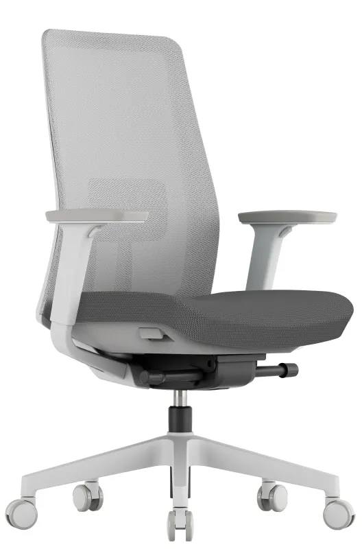 OFFICE PRO Kancelárska stolička K10 WHITE šedá