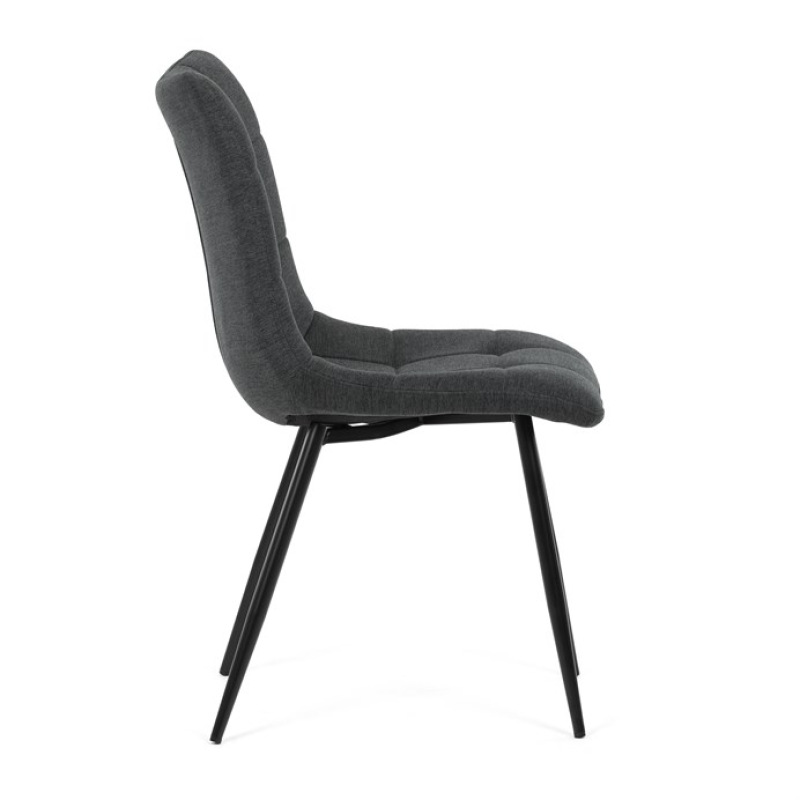 Židle jídelní DCL-193 GREY2, šedá látka, černé kovové nohy 10