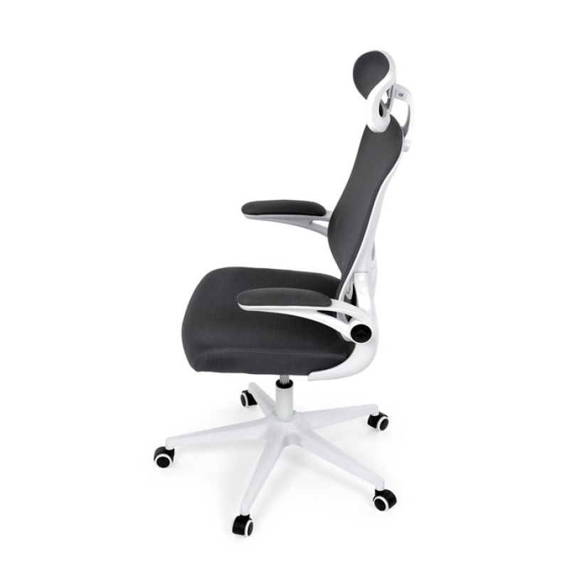 Kancelářská židle, houpací mechanismus, šedá síťovina, KA-Q843 GREY 16