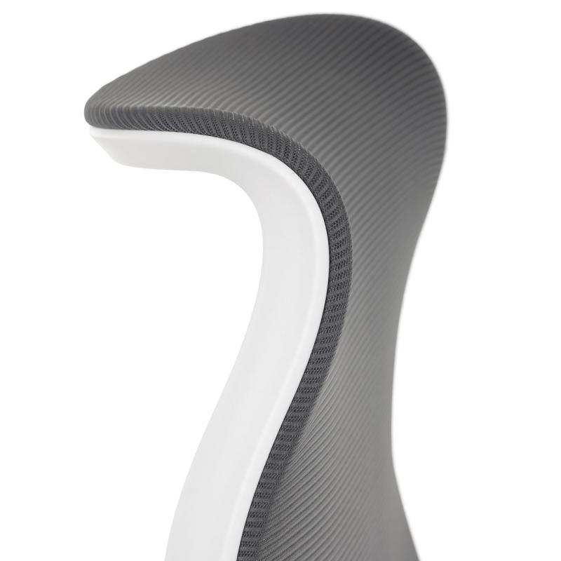Kancelářská židle, houpací mechanismus, šedá síťovina, KA-C807 GREY 15