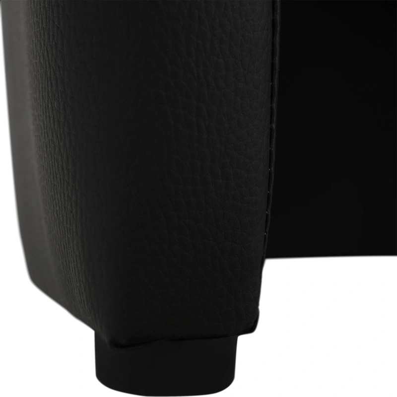 Klubové kreslo, ekokoža Damasko čierna, CUBA 12