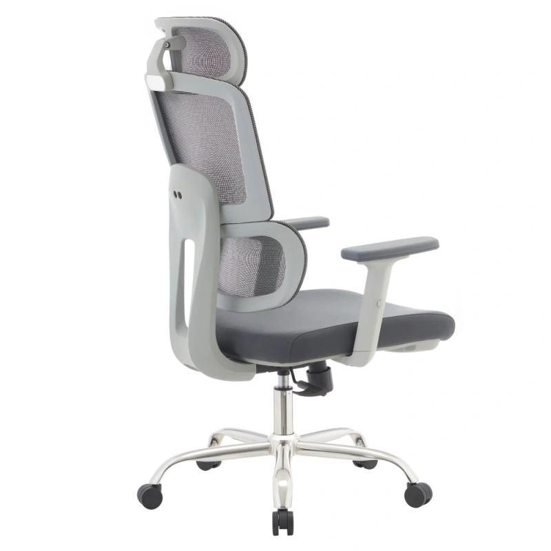 Kancelárske kreslo, sivá/chróm, BYRON 3