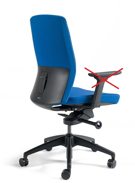 OFFICE PRO bestuhl Kancelárska stolička J2 BLACK BP modrá bez podrúčok 3