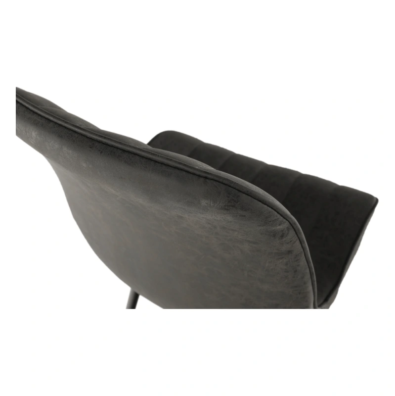 Stolička, ekokoža tmavosivá/čierna, HAZAL 3