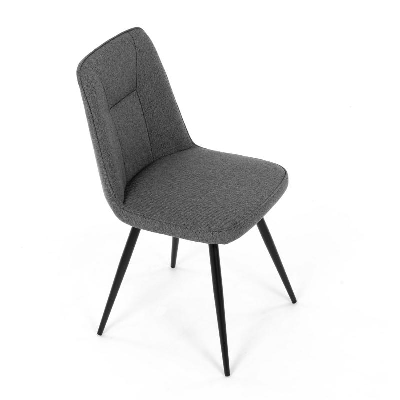 Jídelní židle, šedá, hladká látka, DCL-V2052 GREY2 12