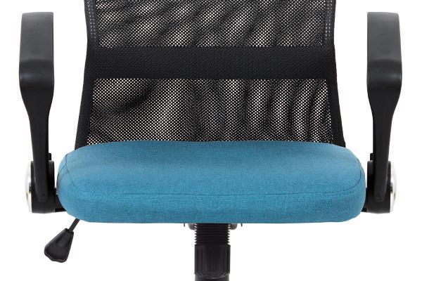 Kancelárska stolička Junior KA-V202 BLUE, modrá látka, čierna MESH