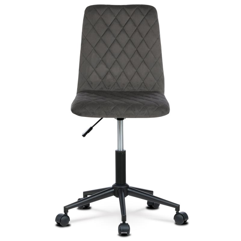 Kancelárská stolička Junior KA-T901 GREY4, sivá zamatová látka