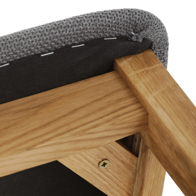 Jedálenská stolička, prírodná, masív, C-2100 GREY2 12