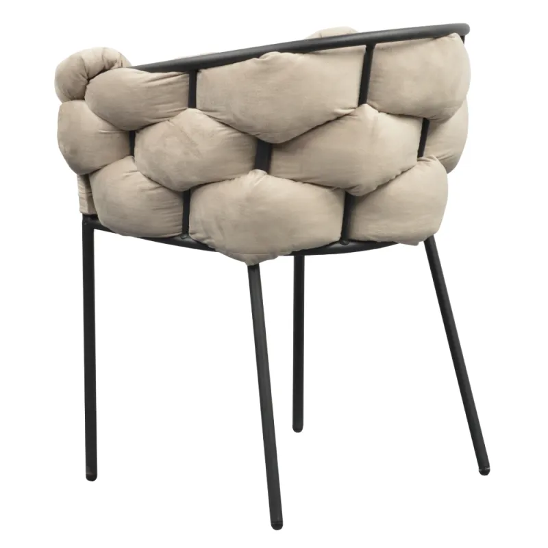 Jedálenské kreslo, sivohnedá Taupe Velvet látka/čierna, DOROTA 5