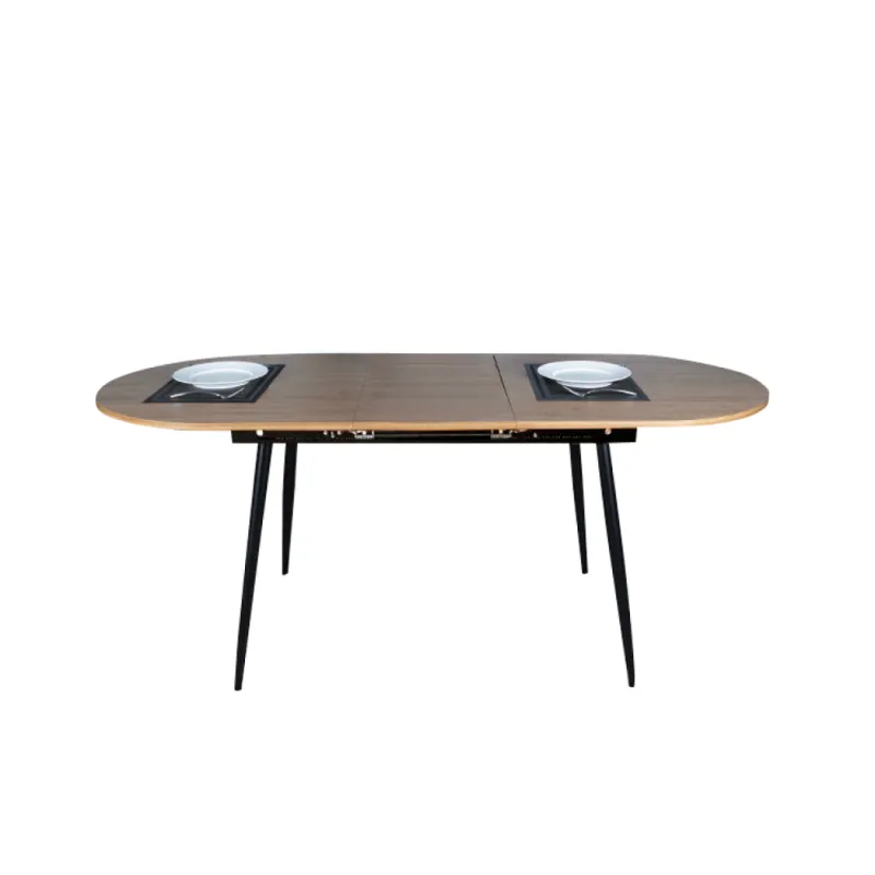Jedálenský stôl, rozkladací, dub/čierna 150-190x75 cm, TAMERON