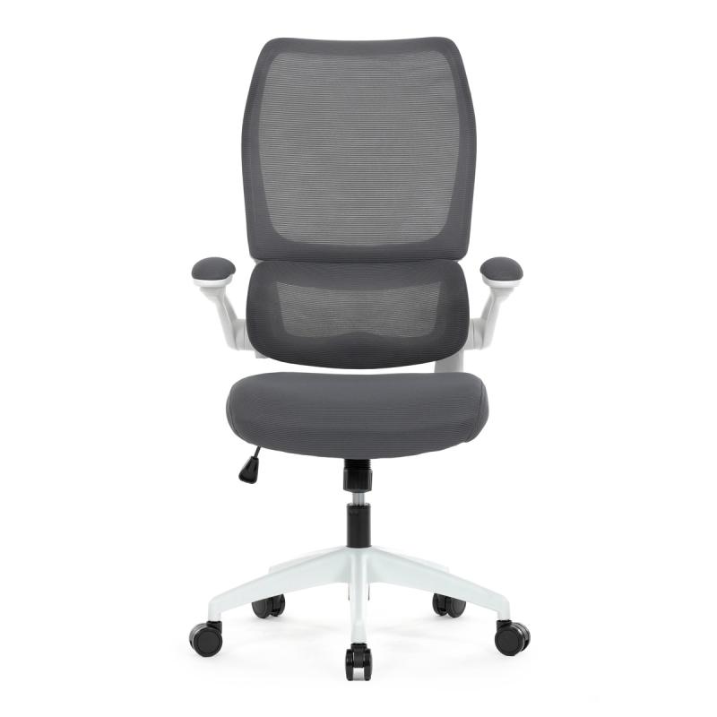 Kancelářská židle, houpací mechanismus, šedá síťovina, KA-C807 GREY 1