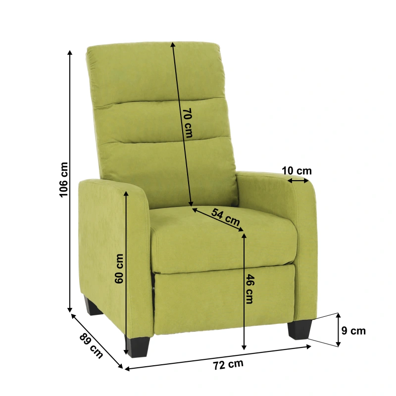 Relaxačné kreslo, zelená, TURNER 14