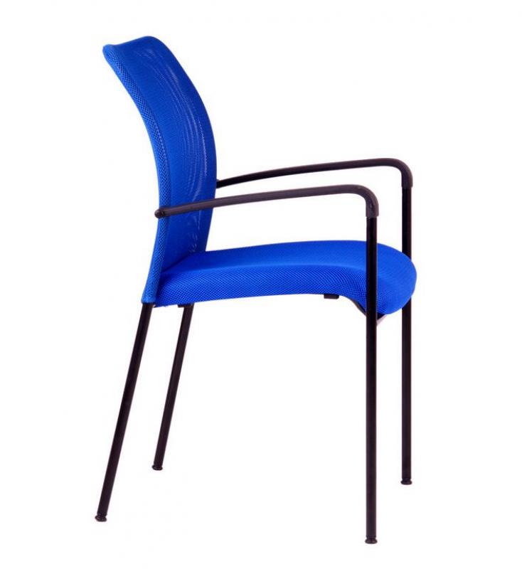 OFFICE PRO Konferenčná rokovacia stolička TRITON BLACK modrá
