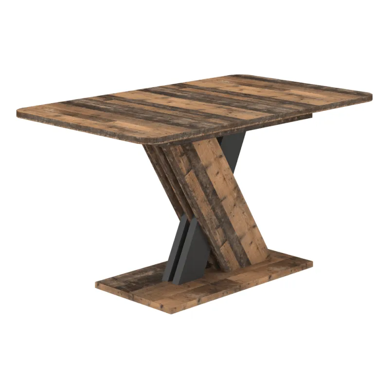 Jedálenský rozkladací stôl, old style dark/matera, 140-180x85 cm, EXIL
