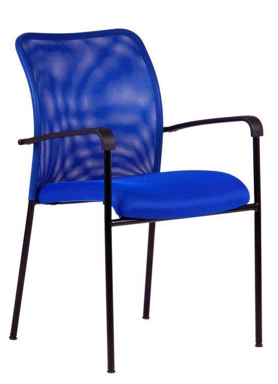 OFFICE PRO Konferenčná rokovacia stolička TRITON BLACK modrá
