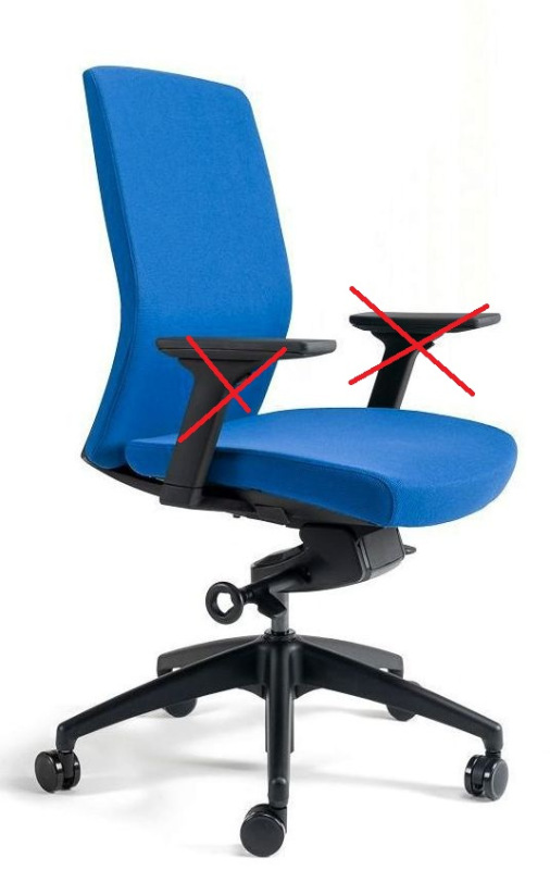 OFFICE PRO bestuhl Kancelárska stolička J2 BLACK BP modrá bez podrúčok 1