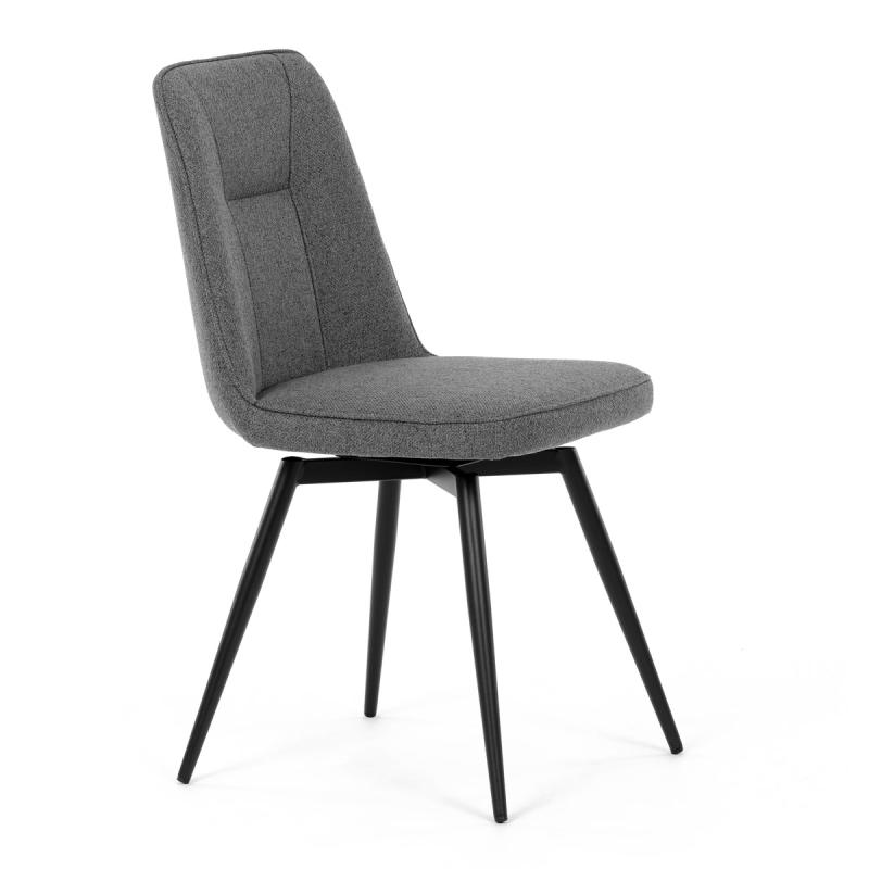 Jídelní židle, šedá, hladká látka, DCL-V2052 GREY2 6