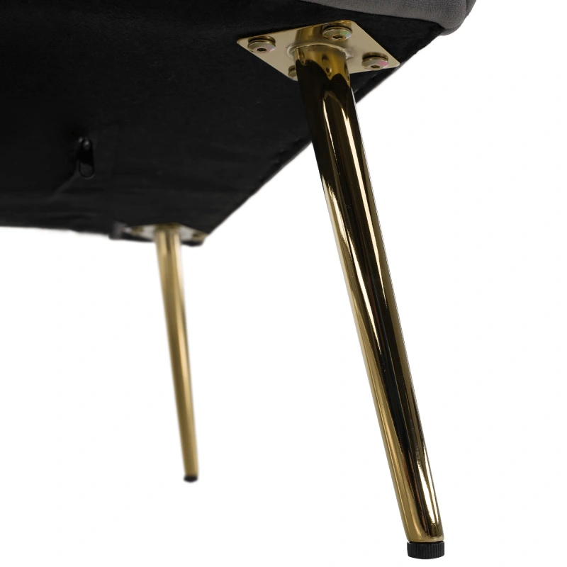 Relaxačné kreslo, sivá Velvet látka, BARET 10